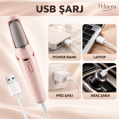 Peluera™ Şarjlı Nasır Ve Topuk Törpüsü