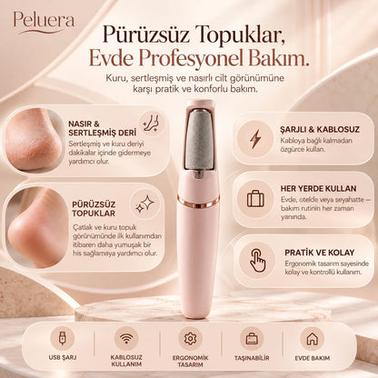 Peluera™ Şarjlı Nasır Ve Topuk Törpüsü